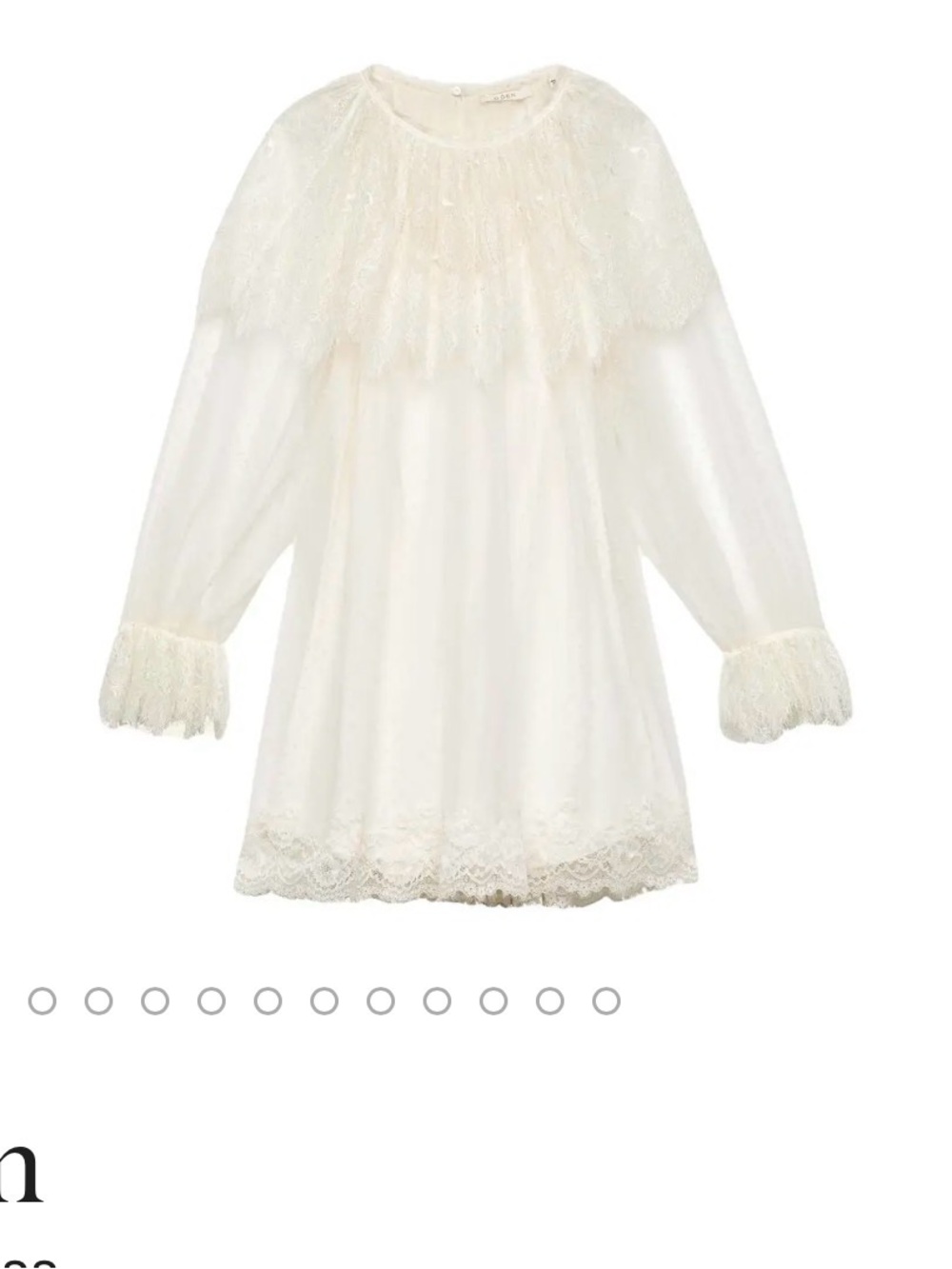 Doen lace Swiss dot mini dress